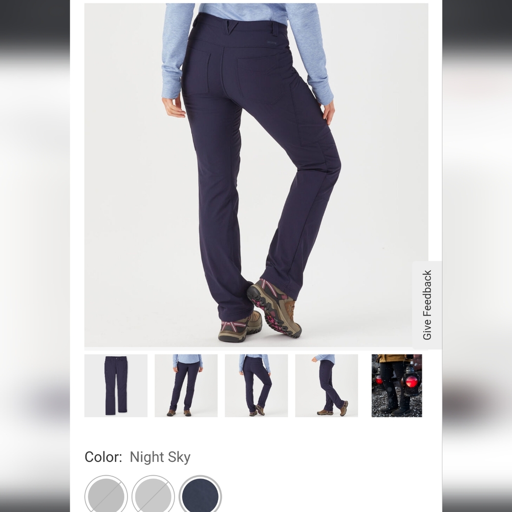 Duluth Trading Co. Women's Flexpedition Lined Straight Leg Pants - Size 2 x 29"